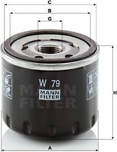 Mann-Filter W 79 - Filtro olio www.autoricambit.com