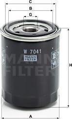 Mann-Filter W 7041 - Filtro olio www.autoricambit.com