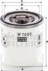 Mann-Filter W 7050 - Filtro olio www.autoricambit.com