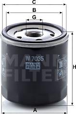 Mann-Filter W 7035 - Filtro olio www.autoricambit.com