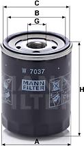 Mann-Filter W 7037 - Filtro olio www.autoricambit.com