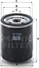 Mann-Filter W 7020 - Filtro olio www.autoricambit.com