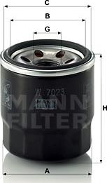 Mann-Filter W 7023 - Filtro olio www.autoricambit.com
