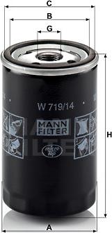 Mann-Filter W 719/14 - Filtro olio www.autoricambit.com