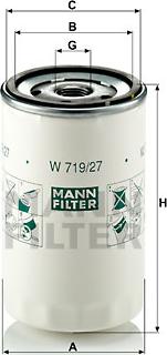 Mann-Filter W 719/27 - Filtro olio www.autoricambit.com