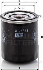 Mann-Filter W 716/2 - Filtro olio www.autoricambit.com