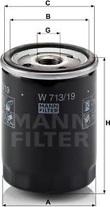 Mann-Filter W 713/19 - Filtro olio www.autoricambit.com