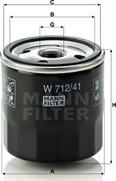 Mann-Filter W 712/41 - Filtro olio www.autoricambit.com