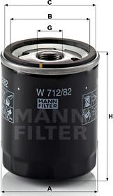 Mann-Filter W 712/82 - Filtro olio www.autoricambit.com