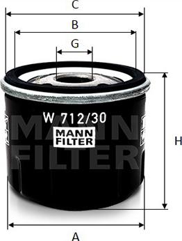 Mann-Filter W 712/30 - Filtro olio www.autoricambit.com