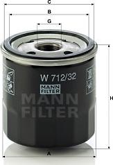 Mann-Filter W 712/32 - Filtro olio www.autoricambit.com