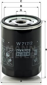 Mann-Filter W 717/2 - Filtro olio www.autoricambit.com