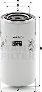 Mann-Filter WA 940/7 - Filtro refrigerante www.autoricambit.com