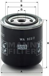 Mann-Filter WA 923/2 - Filtro refrigerante www.autoricambit.com