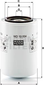 Mann-Filter WD 10 004 - Filtro, Sistema idraulico di lavoro www.autoricambit.com
