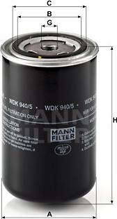 Mann-Filter WDK 940/5 - Filtro carburante www.autoricambit.com