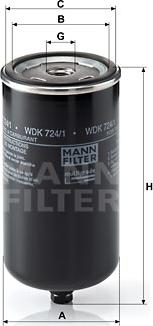 Mann-Filter WDK 724/1 - Filtro carburante www.autoricambit.com