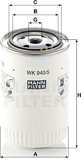 Mann-Filter WK 940/5 - Filtro carburante www.autoricambit.com
