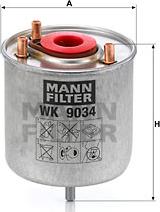 Mann-Filter WK 9034 z - Filtro carburante www.autoricambit.com