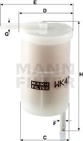 Mann-Filter WK 47 - Filtro carburante www.autoricambit.com