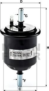 Mann-Filter WK 55/1 - Filtro carburante www.autoricambit.com