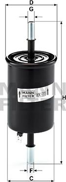 Mann-Filter WK 55/3 - Filtro carburante www.autoricambit.com
