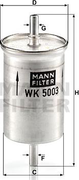 Mann-Filter WK 5003 - Filtro carburante www.autoricambit.com