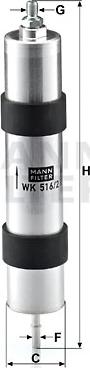 Mann-Filter WK 516/2 - Filtro carburante www.autoricambit.com