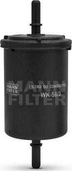 Mann-Filter WK 58/3 - Filtro carburante www.autoricambit.com