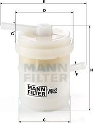 Mann-Filter WK 52 - Filtro carburante www.autoricambit.com