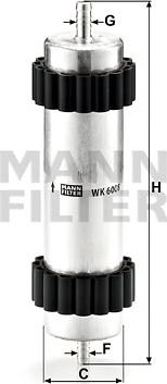 Mann-Filter WK 6008 - Filtro carburante www.autoricambit.com