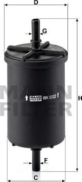 Mann-Filter WK 6002 - Filtro carburante www.autoricambit.com