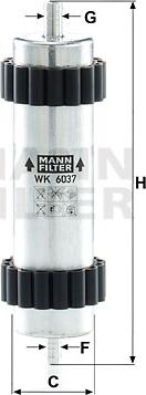 Mann-Filter WK 6037 - Filtro carburante www.autoricambit.com