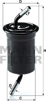 Mann-Filter WK 614/9 - Filtro carburante www.autoricambit.com