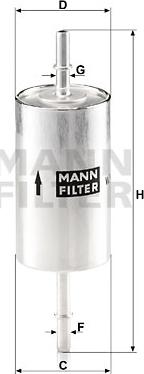 Mann-Filter WK 614/46 - Filtro carburante www.autoricambit.com