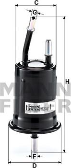 Mann-Filter WK 614/41 - Filtro carburante www.autoricambit.com