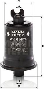 Mann-Filter WK 614/24 x - Filtro carburante www.autoricambit.com