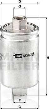 Mann-Filter WK 612/2 - Filtro carburante www.autoricambit.com