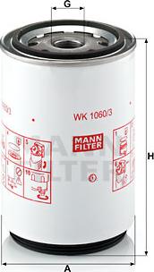 Mann-Filter WK 1060/3 x - Filtro carburante www.autoricambit.com