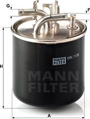 Mann-Filter WK 1136 - Filtro carburante www.autoricambit.com