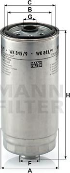 Mann-Filter WK 845/9 - Filtro carburante www.autoricambit.com