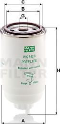 Mann-Filter WK 842/6 - Filtro carburante www.autoricambit.com
