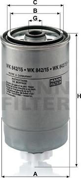 Mann-Filter WK 842/15 - Filtro carburante www.autoricambit.com