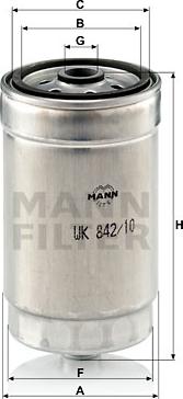 Mann-Filter WK 842/10 - Filtro carburante www.autoricambit.com
