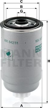 Mann-Filter WK 842/11 - Filtro carburante www.autoricambit.com