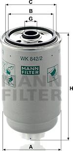 Mann-Filter WK 842/2 - Filtro carburante www.autoricambit.com