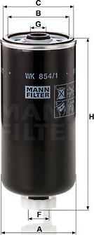 Mann-Filter WK 854/1 - Filtro carburante www.autoricambit.com