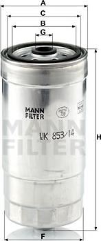 Mann-Filter WK 853/14 - Filtro carburante www.autoricambit.com