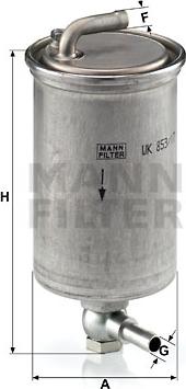 Mann-Filter WK 853/17 - Filtro carburante www.autoricambit.com