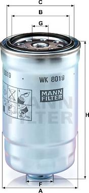 Mann-Filter WK 8019 - Filtro carburante www.autoricambit.com